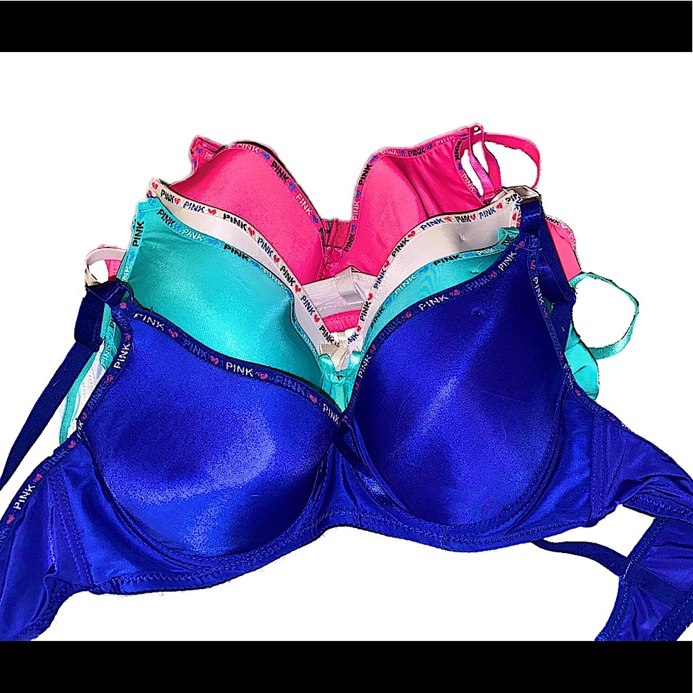 5 PINK bras